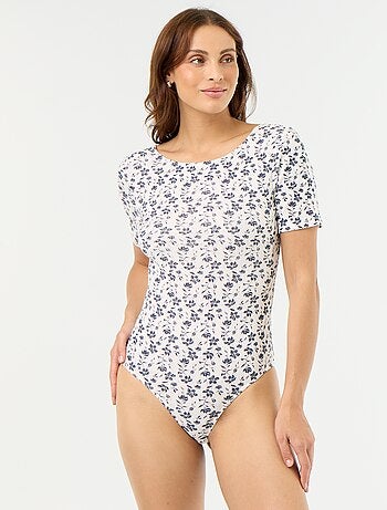 Body fleuri décolleté dos