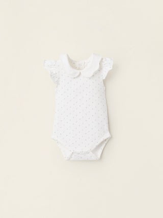 Body Floral avec Col Ondulé et Volants