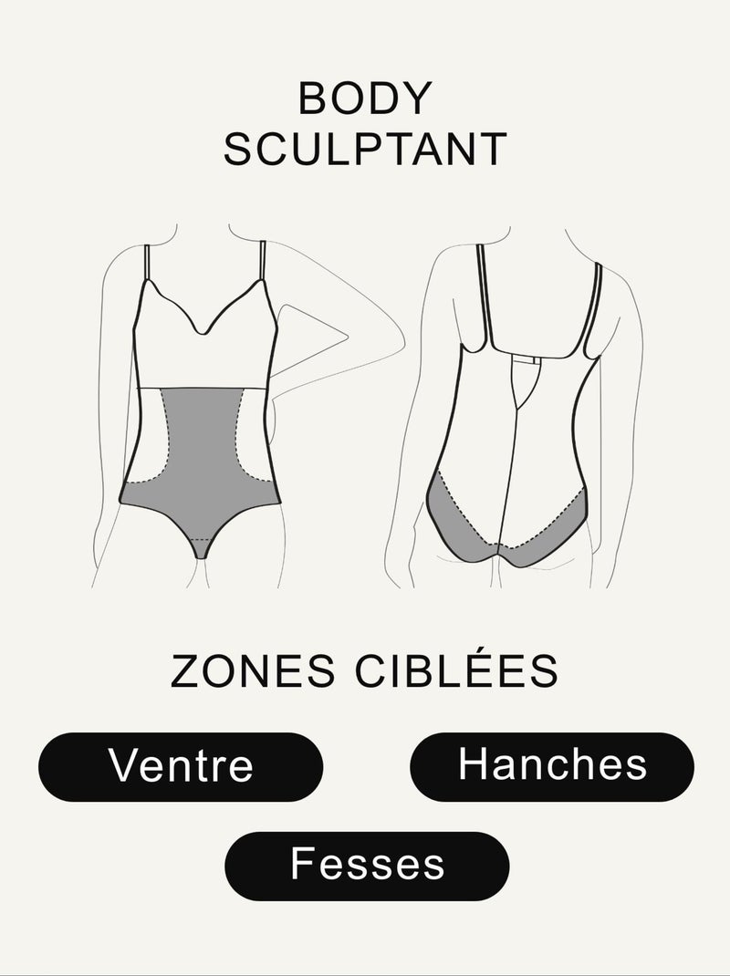 Body gainant armature sculptant Believe - RougeGorge Lingerie Noir - Kiabi