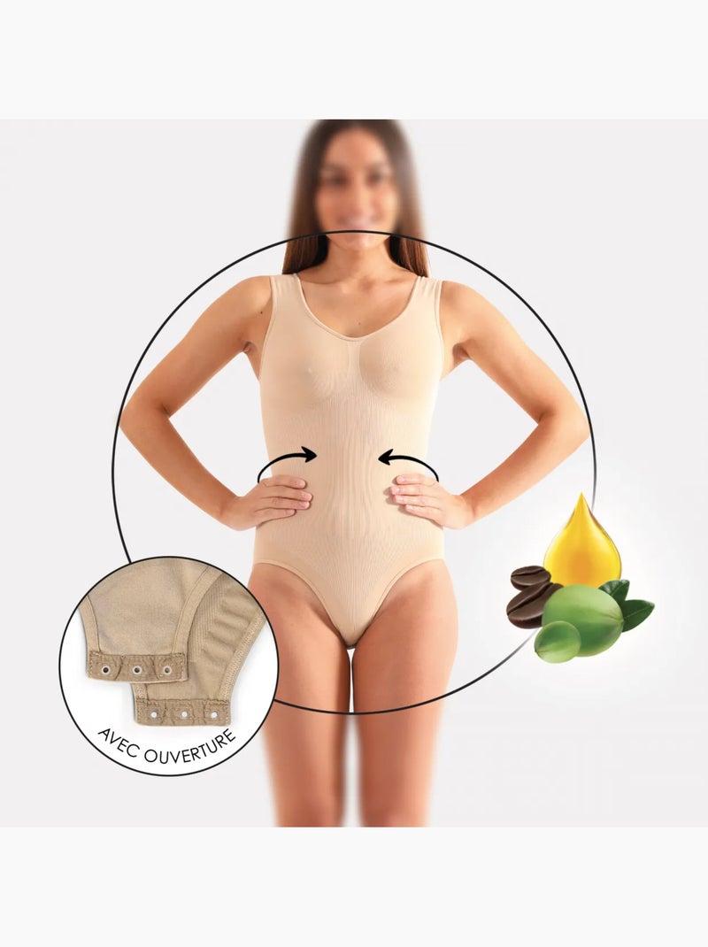 Body Gainant avec Actifs Minceur Beige - Kiabi