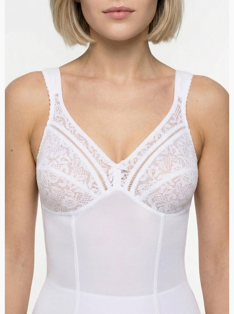 Body gainant sans armatures dentelle ajourée - Afibel Blanc - Kiabi