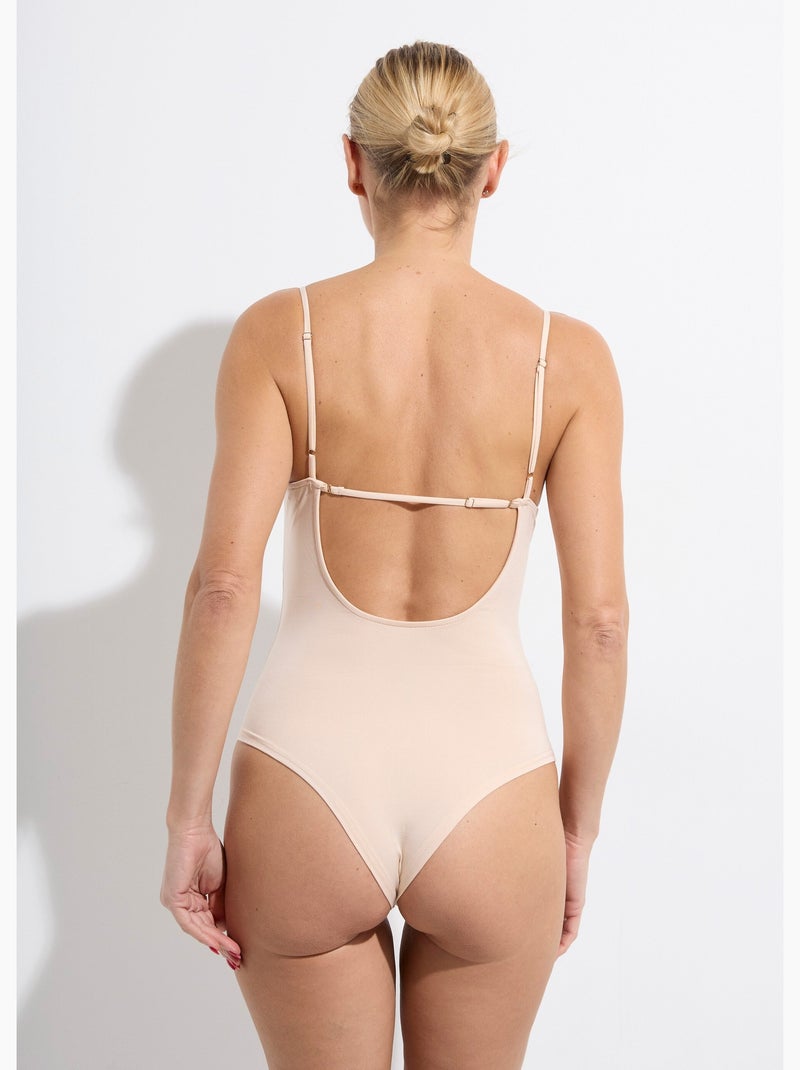 Body invisible microfibre à bretelles - afibel Beige - Kiabi