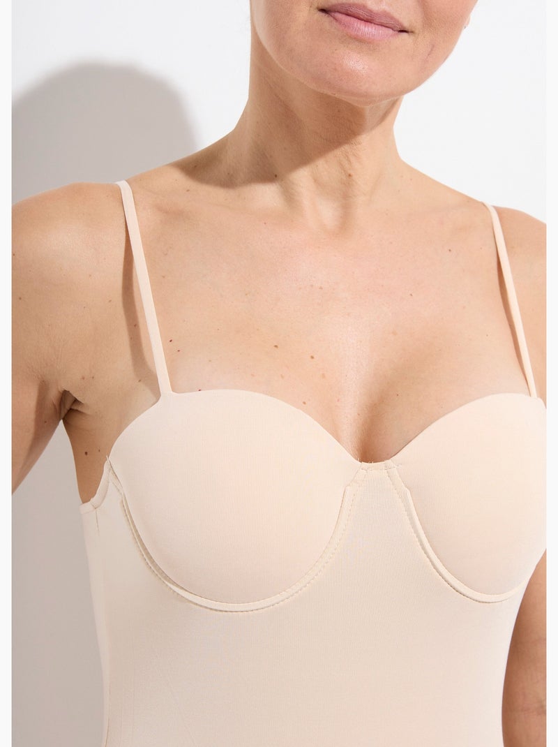 Body invisible microfibre à bretelles - afibel Beige - Kiabi