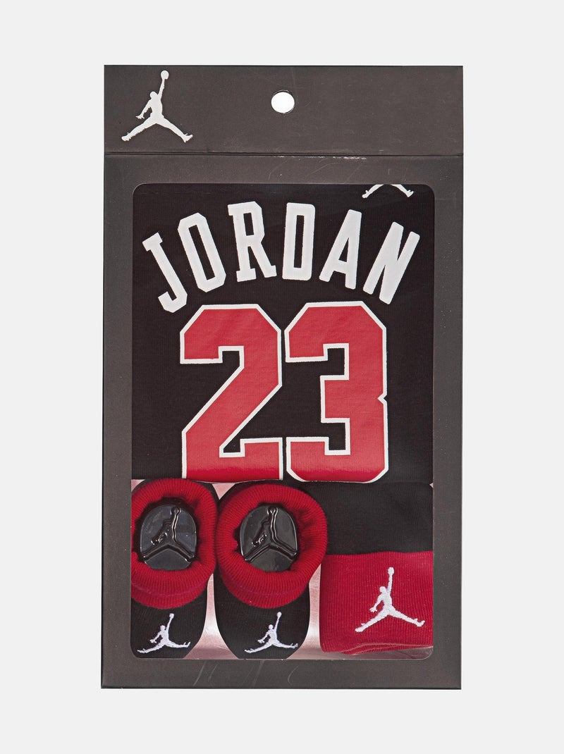 Body Jordan 3 pièces Noir Rouge - Kiabi