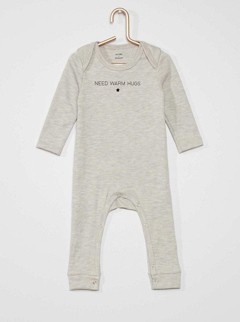 Body long thermolactyl Damart Niveau 3 gris chiné - Kiabi