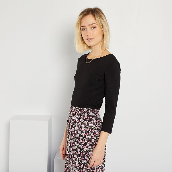 Body Manches 3 4 Femme Noir Kiabi 4 50