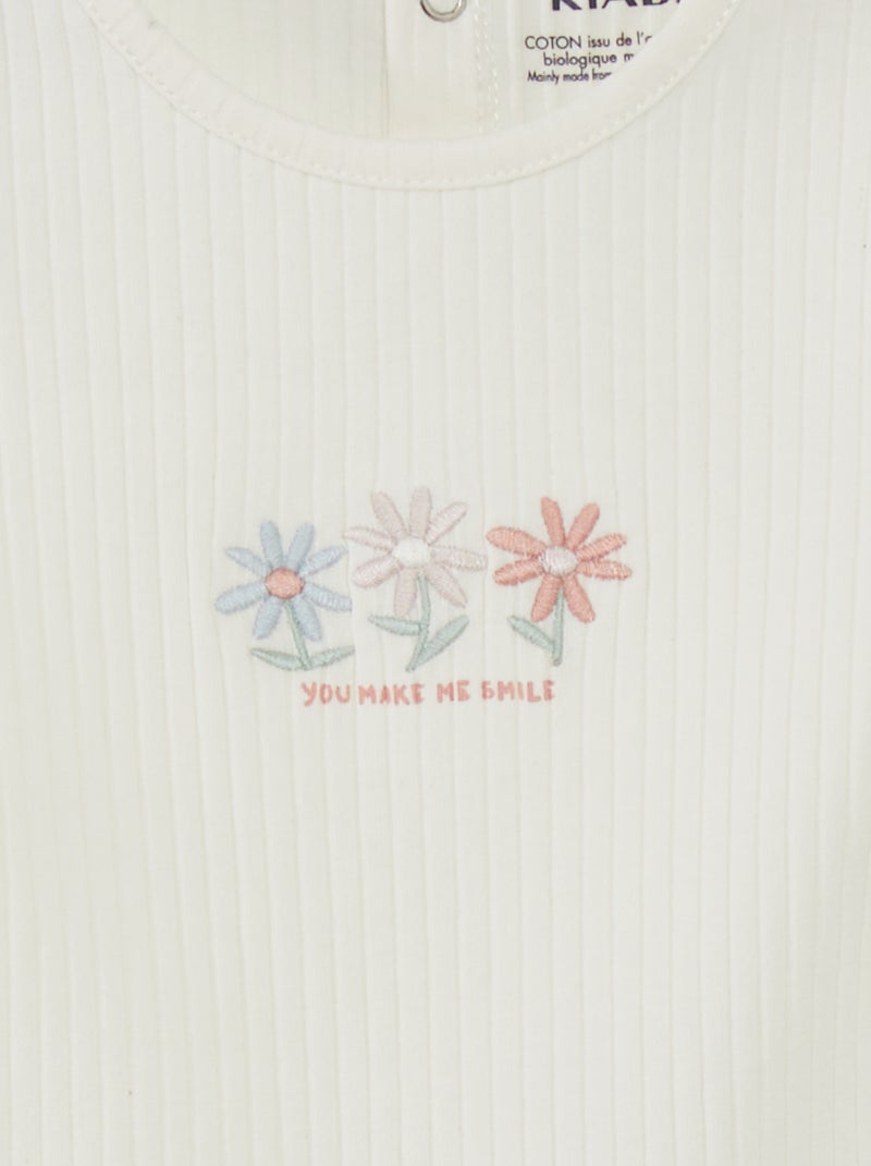 Body manches courtes Blanc - Kiabi