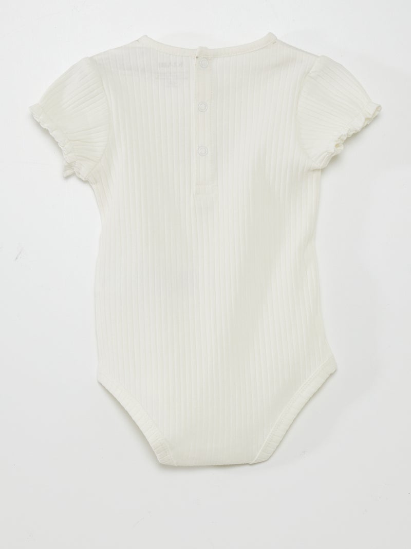 Body manches courtes Blanc - Kiabi
