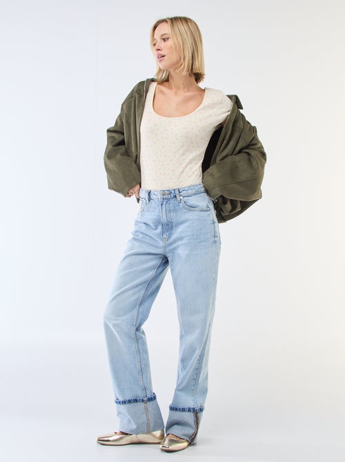 Body manches courtes côtelé - Kiabi