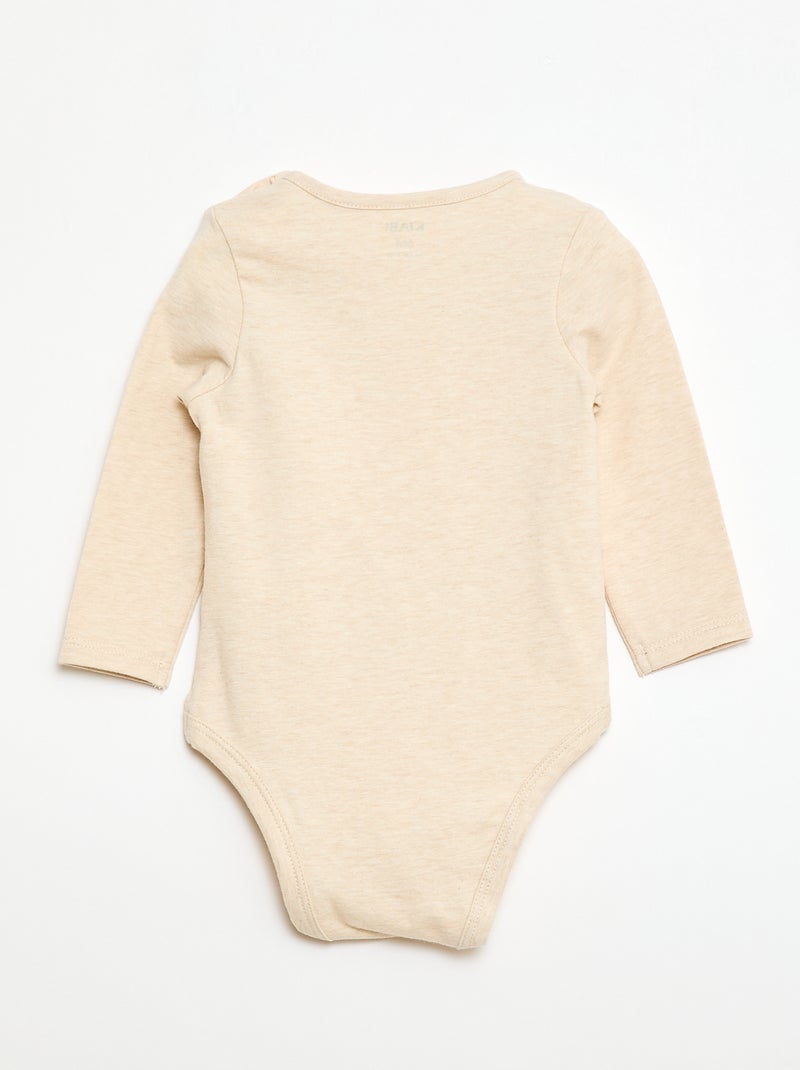 Body manches longues - mixte Beige - Kiabi