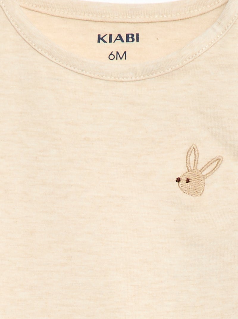Body manches longues - mixte Beige - Kiabi