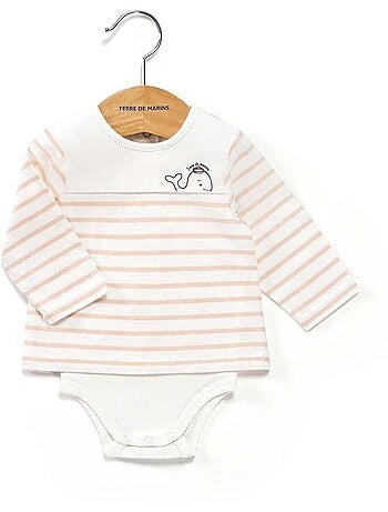 Body manches longues 100% coton - Terre de Marins