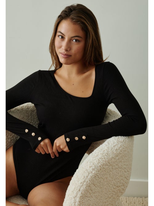 Body manches longues à brassière intégrée chlo - Kiabi Body manches longues à brassière intégrée chlo - Kiabi
