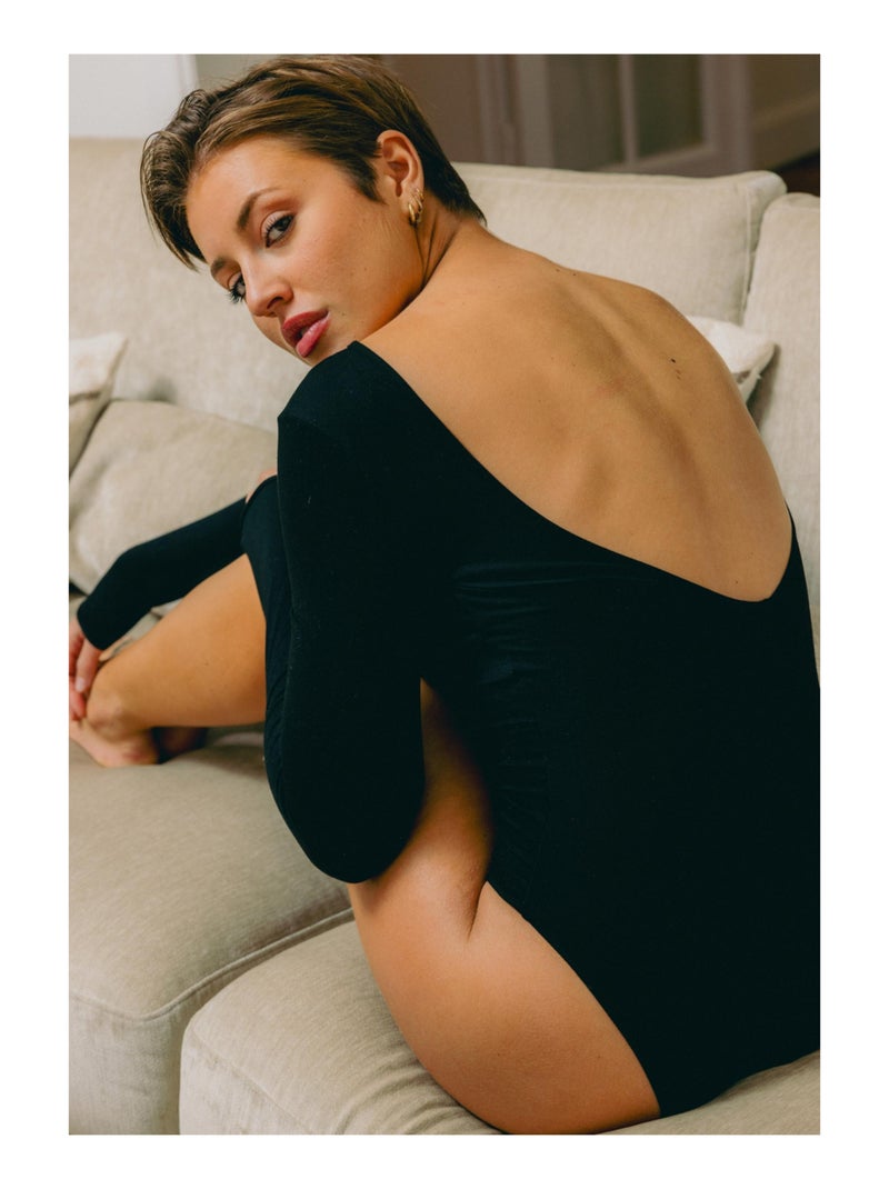 Body manches longues Astral Noir - Kiabi