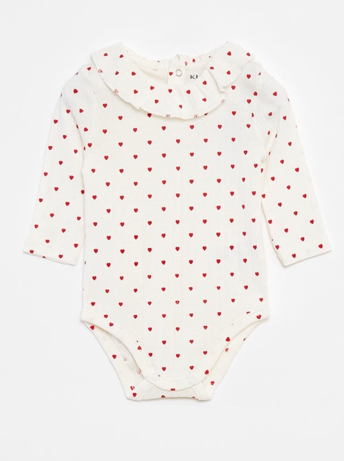 Body manches longues avec collerette - Kiabi