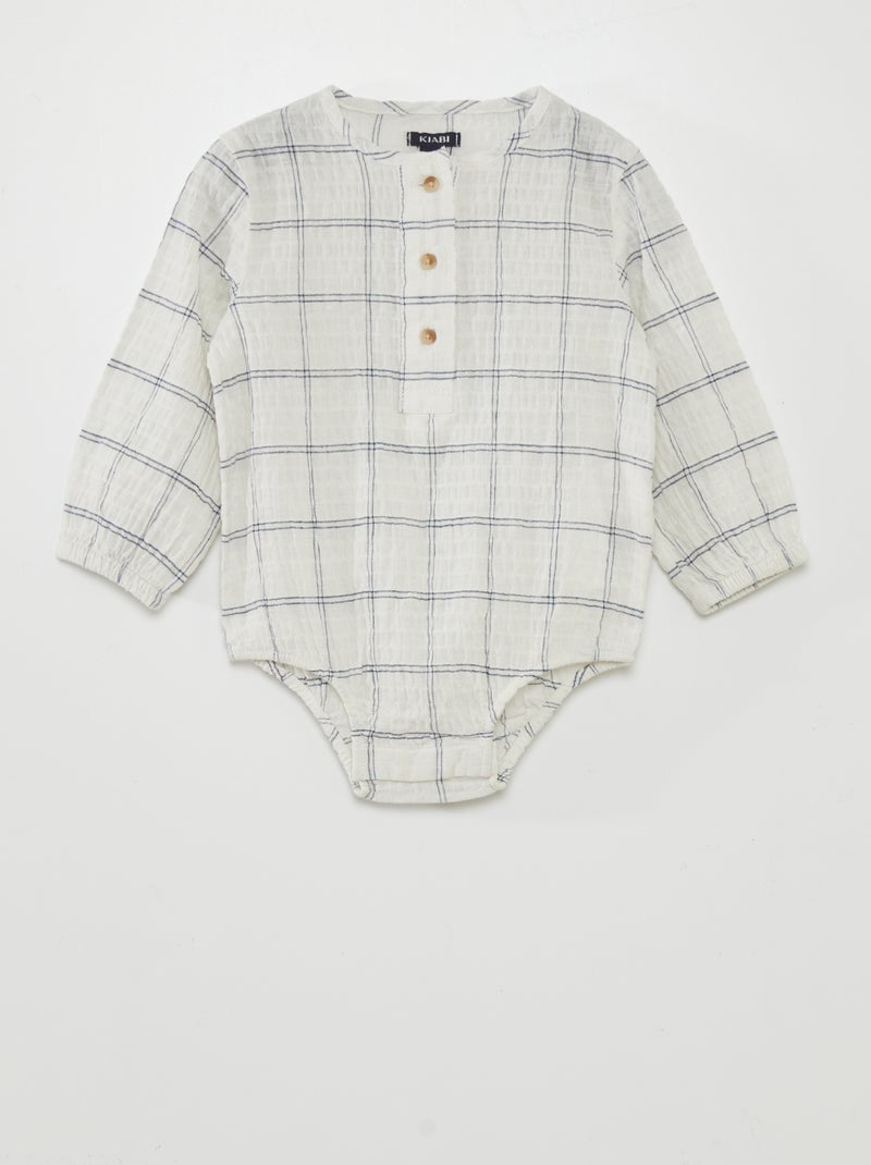 Body manches longues Blanc - Kiabi