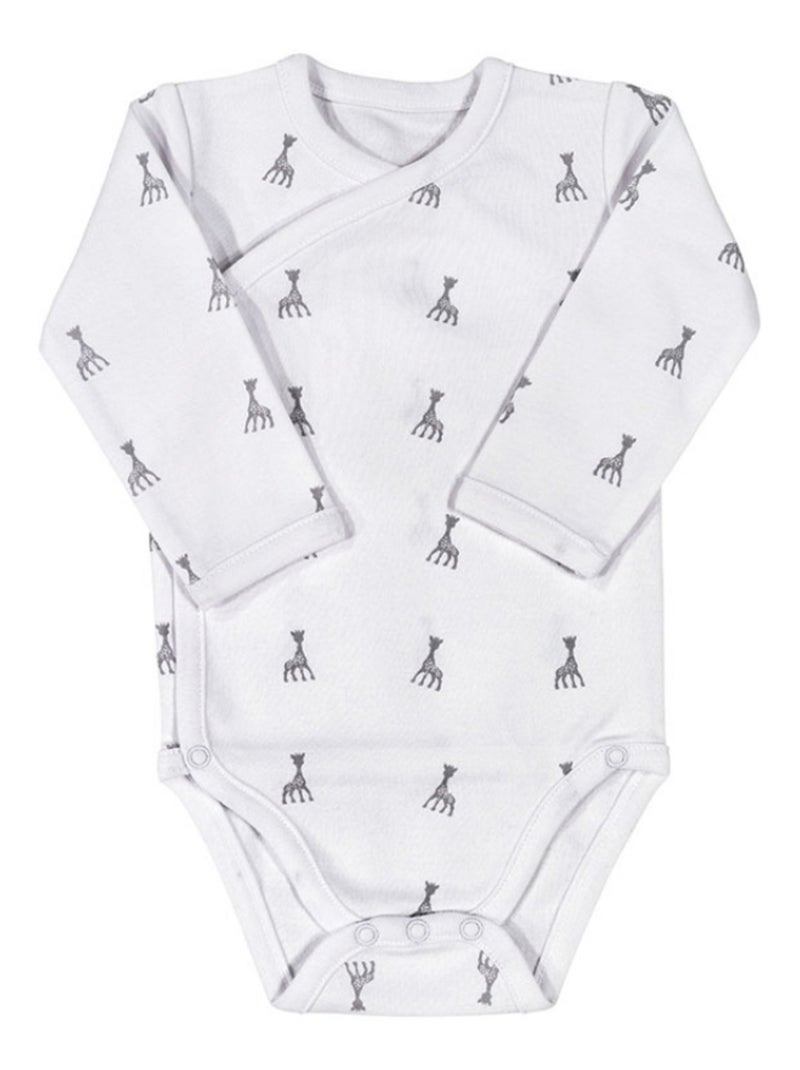 Body Manches Longues Blanc Sophie La Girafe (3 Mois) Blanc - Kiabi
