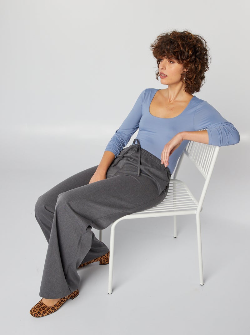 Body manches longues Bleu - Kiabi