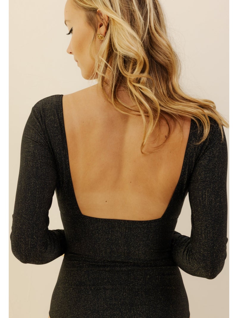 Body manches longues Craquante Noir - Kiabi