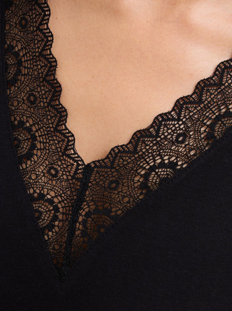Body manches longues Damart - RougeGorge Lingerie Noir - Kiabi