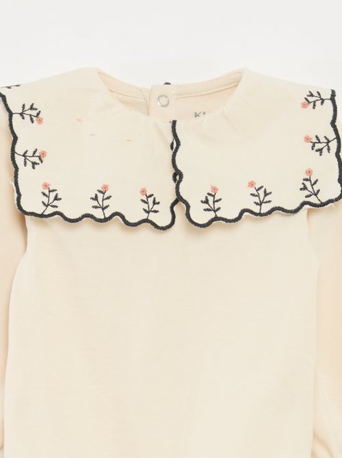 Body manches longues en jersey coton - Kiabi