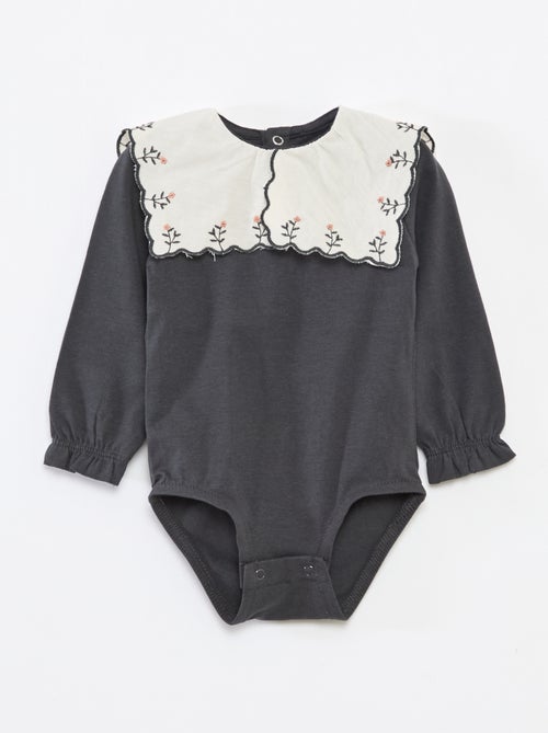 Body manches longues en jersey coton - Kiabi