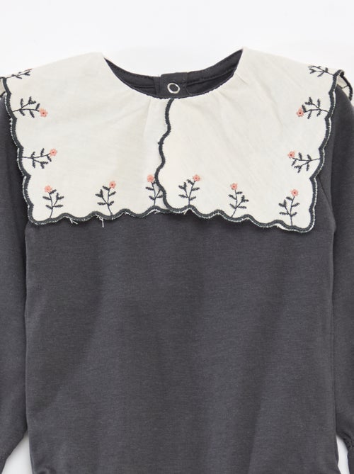 Body manches longues en jersey coton - Kiabi