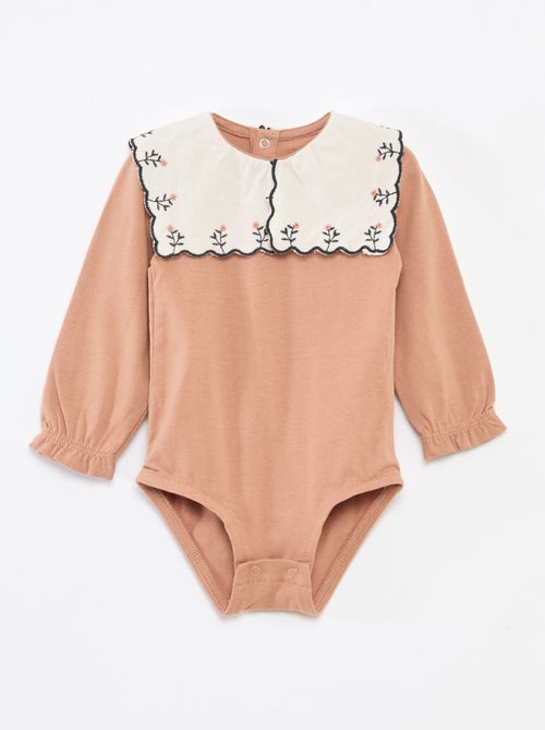 Body manches longues en jersey coton - Kiabi