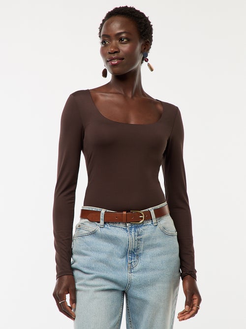 Body manches longues et col rond - Kiabi