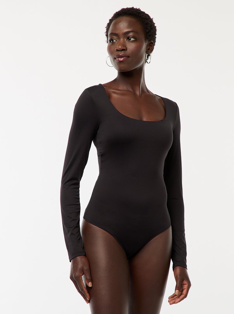 Body Manches Longues Et Col Rond - Noir - 13,00 € - Guadeloupe