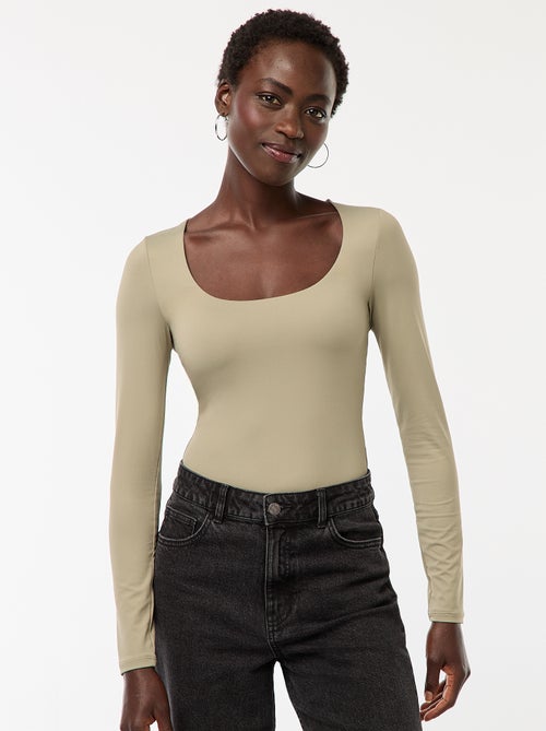 Body manches longues et col rond - Kiabi