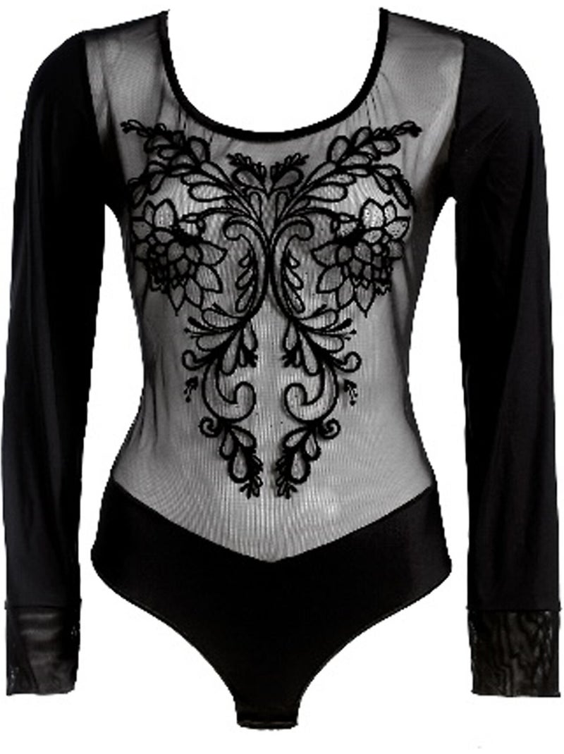 Body manches longues grace Noir - Kiabi