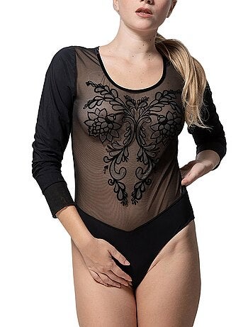 Body manches longues Grace noir