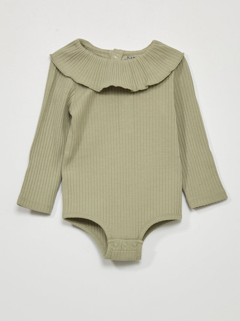 Body manches longues gris - Kiabi