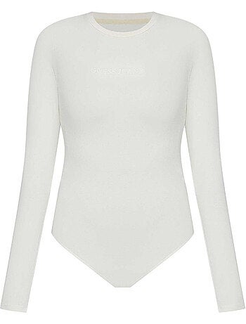Body manches longues motif/style logo jeans - guess