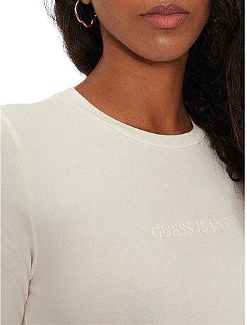 Body manches longues motif/style logo jeans - guess