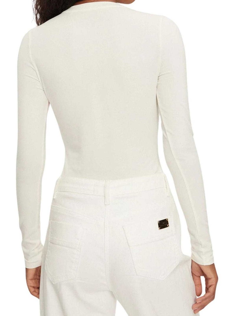 Body manches longues motif/style logo jeans - guess Blanc - Kiabi