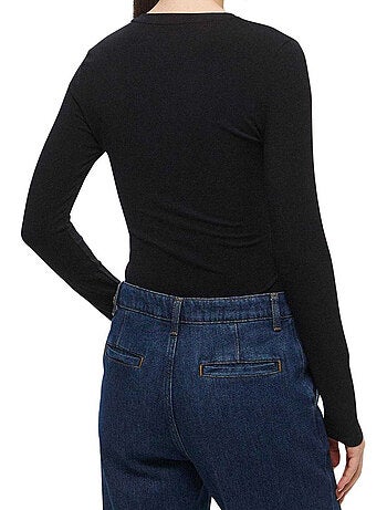 Body manches longues motif/style logo jeans - guess