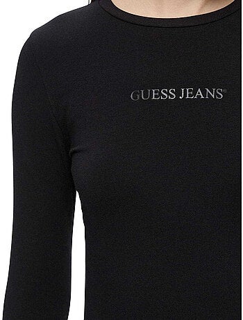 Body manches longues motif/style logo jeans - guess