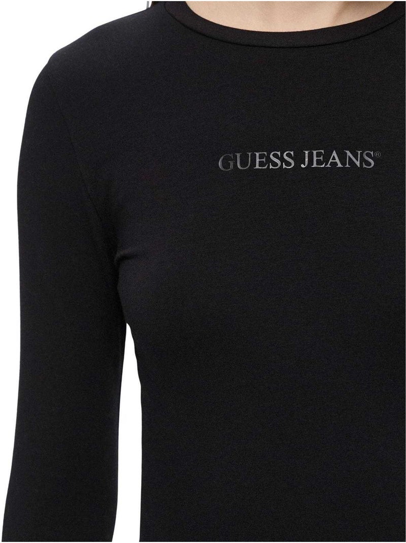 Body manches longues motif/style logo jeans - guess Noir - Kiabi