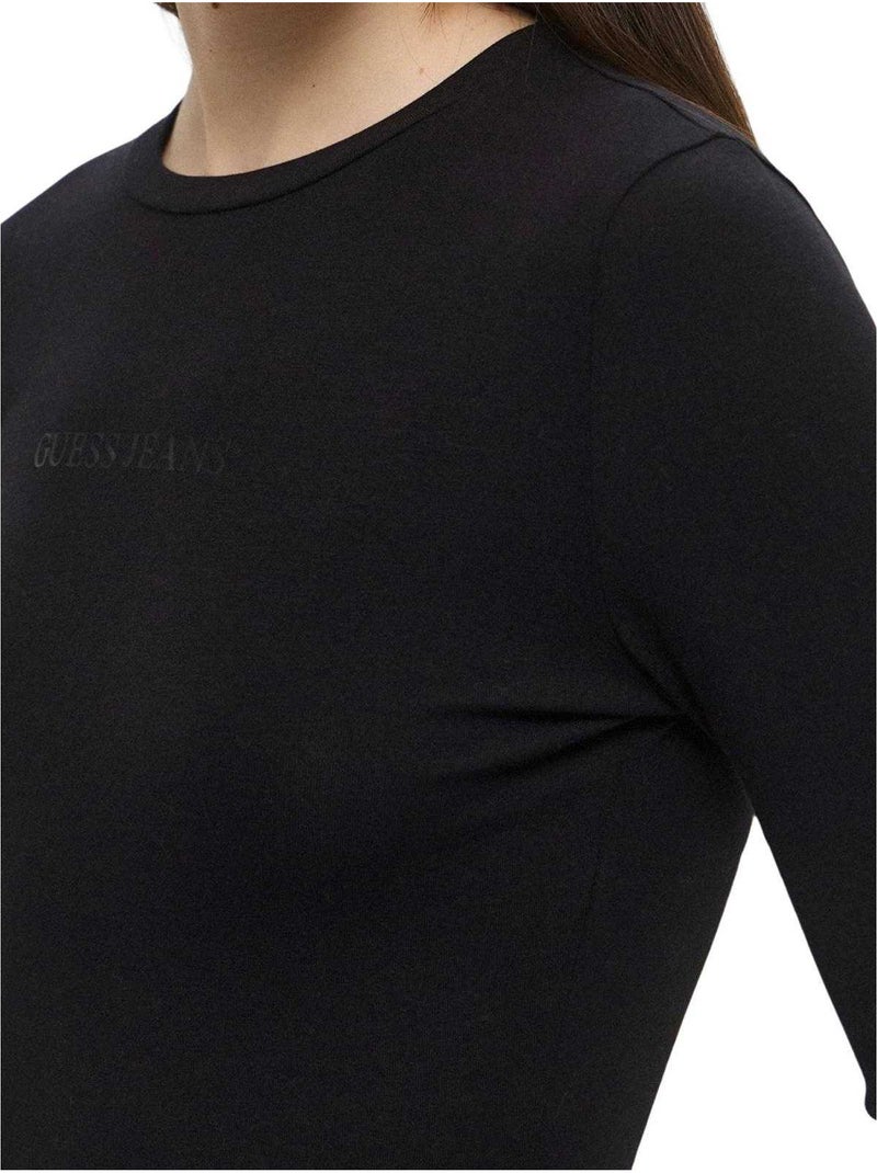 Body manches longues motif/style logo jeans - guess Noir - Kiabi