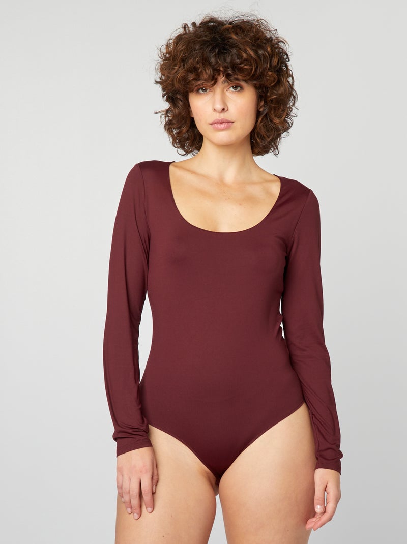 Body manches longues rouge - Kiabi