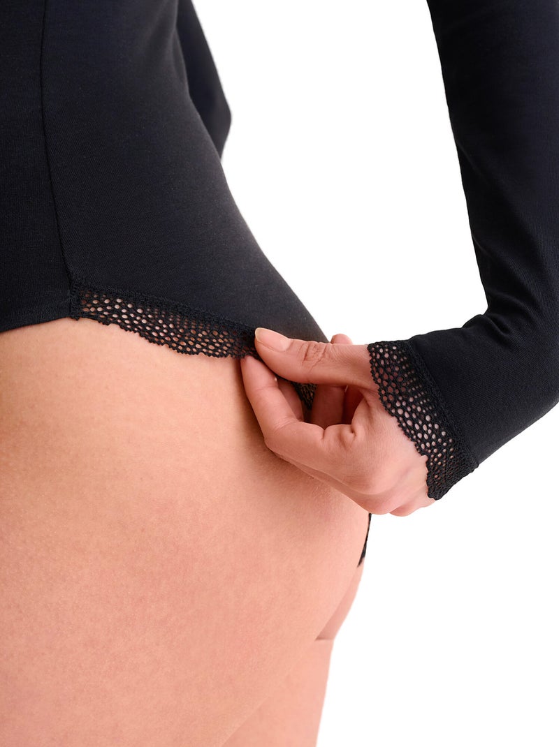 Body manches longues ROXANNE Noir - Kiabi