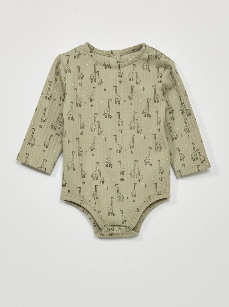 Body manches longues Vert - Kiabi