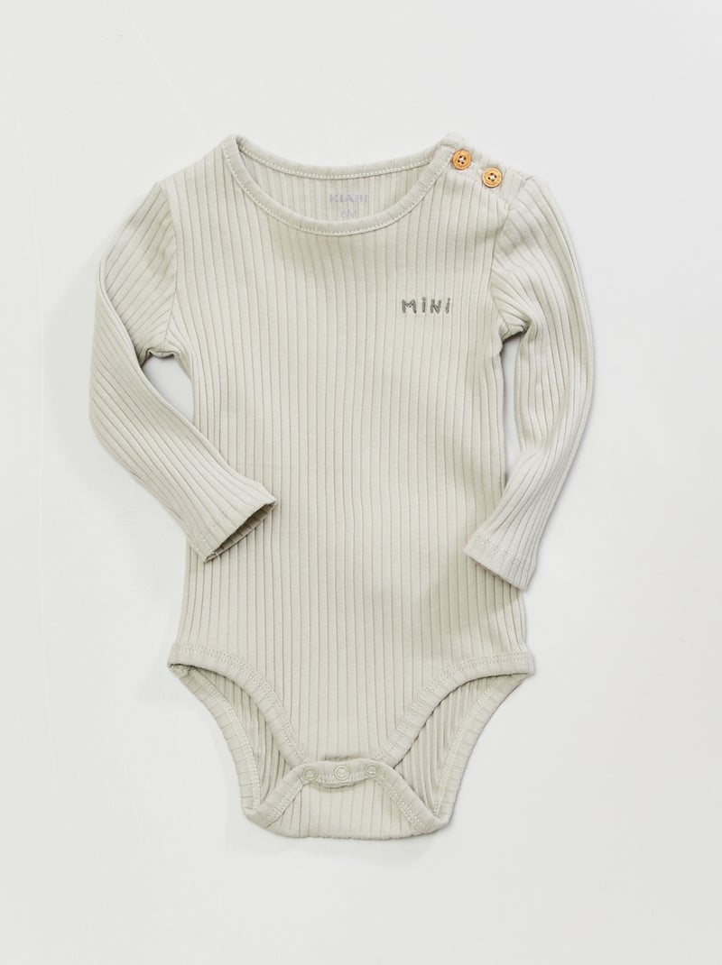 Body manches longues Vert - Kiabi