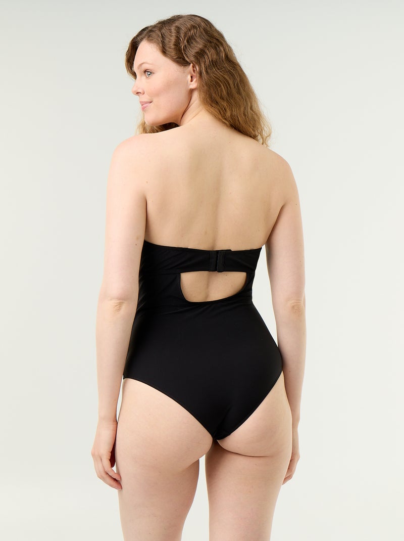 Body microfibre avec coques intégrées Noir - Kiabi