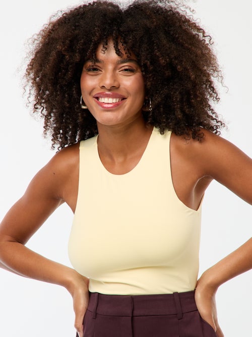 Body microfibre emmanchures américaines - Kiabi