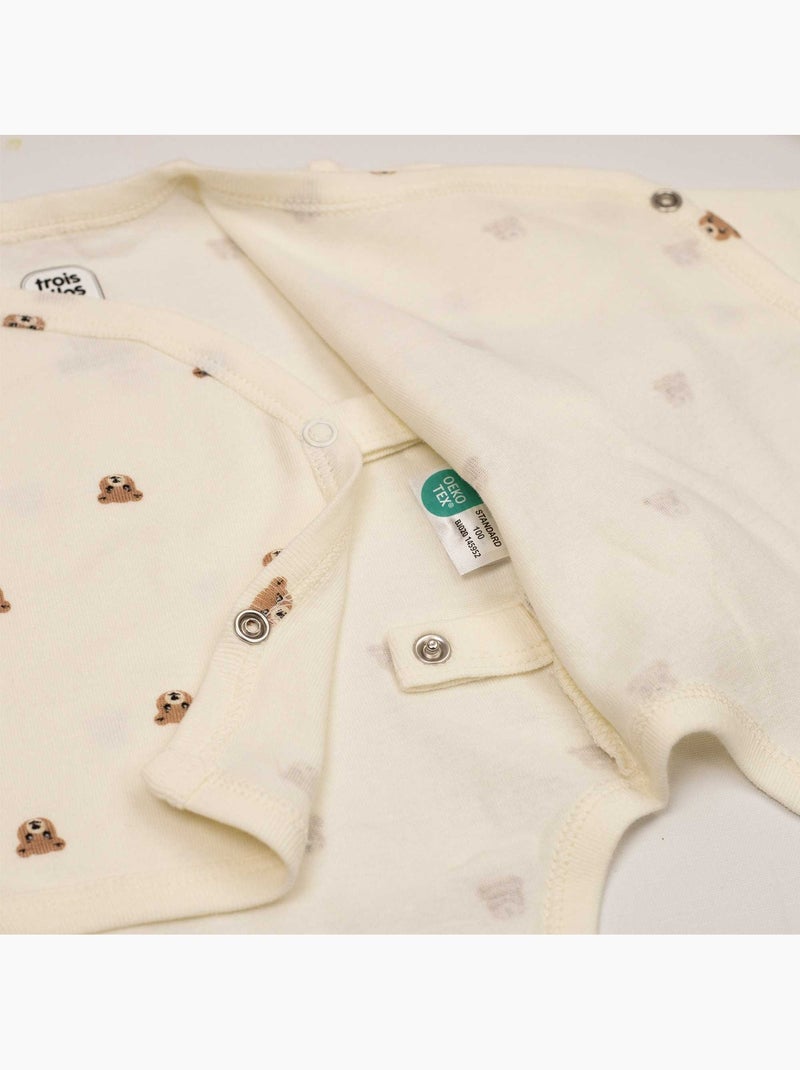 Body ouverture croisée Beige - Kiabi