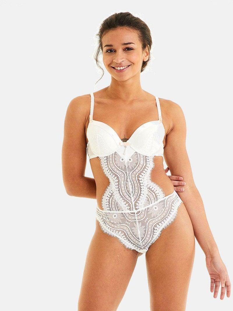 Body PIECE MONTEE - Pomm'Poire Blanc - Kiabi