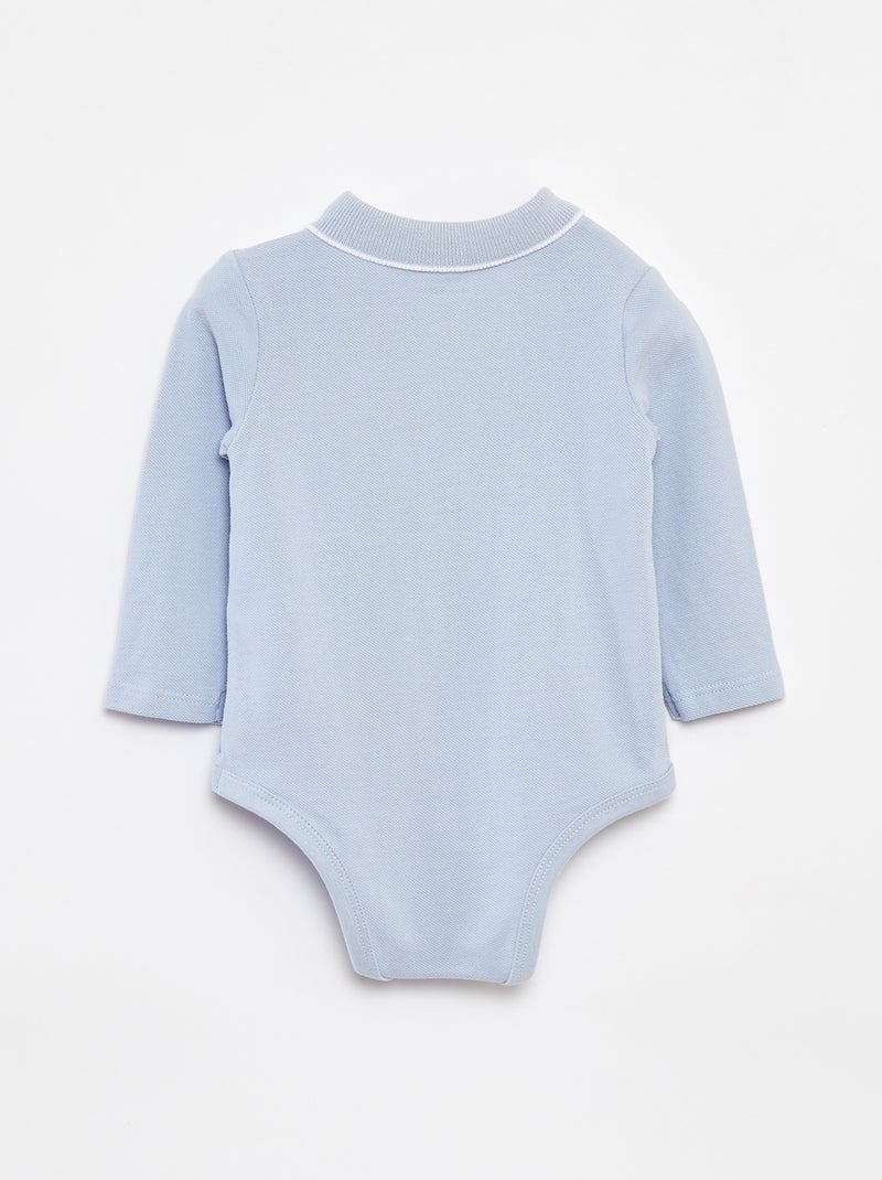 Body polo à manches longues Bleu - Kiabi